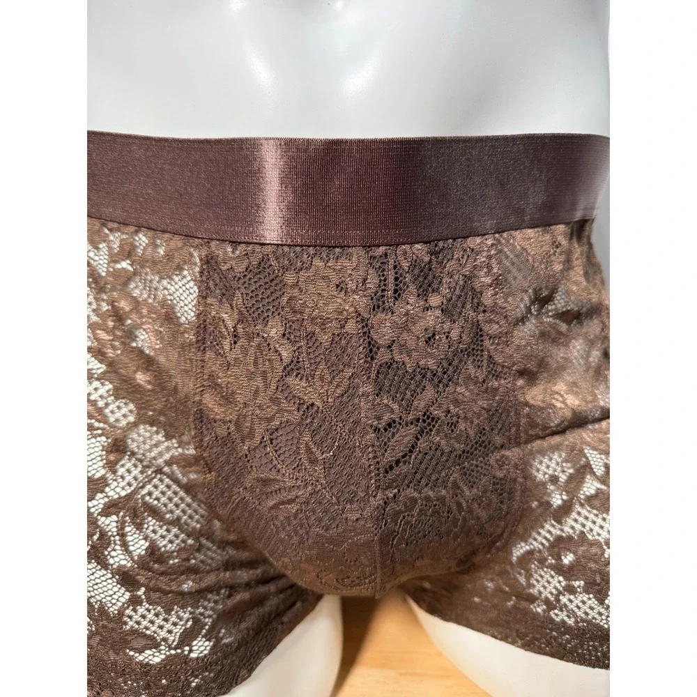 Cosabella‎ Sophisticated Brown Lace Men's Boxer Trunks Size L
